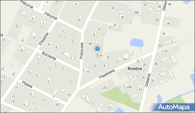 Brzeźce, Potoczek, 6, mapa Brzeźce