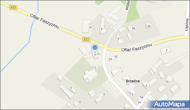 Brzeźce, Pokoju, 2, mapa Brzeźce