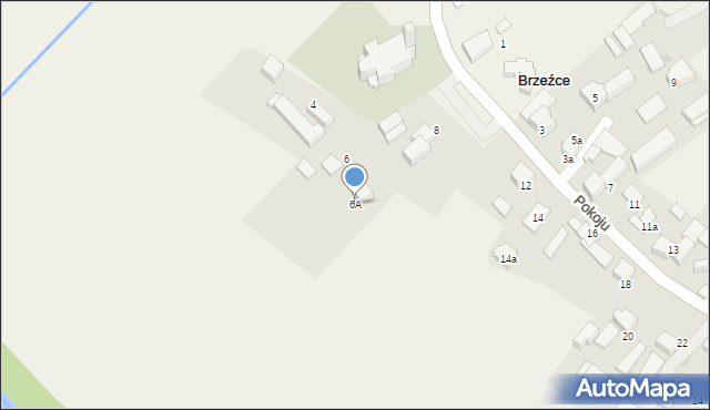 Brzeźce, Pokoju, 6A, mapa Brzeźce