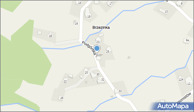 Brzezinka, Podgórska, 27, mapa Brzezinka