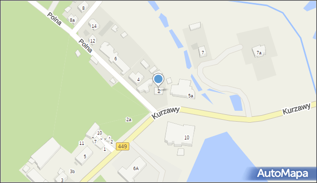 Brzeziny, Polna, 2, mapa Brzeziny