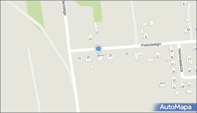 Brzeziny, Potockiego Ignacego, 27, mapa Brzeziny