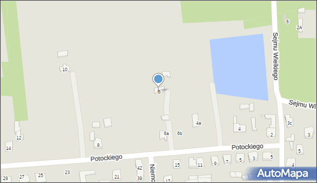 Brzeziny, Potockiego Ignacego, 6, mapa Brzeziny