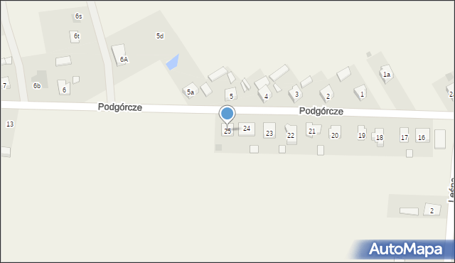 Brzeźno, Podgórcze, 25, mapa Brzeźno