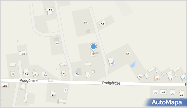 Brzeźno, Podgórcze, 6t, mapa Brzeźno