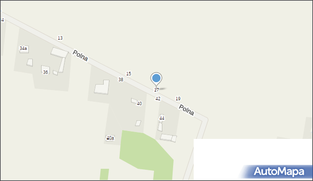 Brzóze, Polna, 17, mapa Brzóze