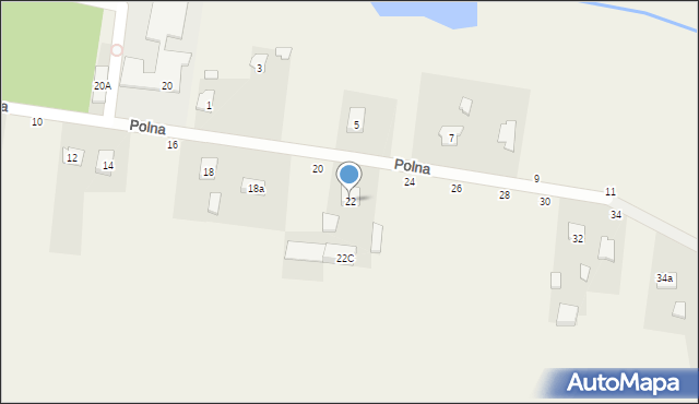 Brzóze, Polna, 22, mapa Brzóze