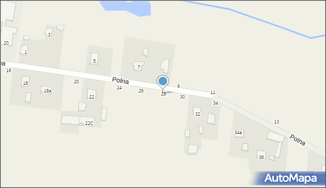 Brzóze, Polna, 28, mapa Brzóze