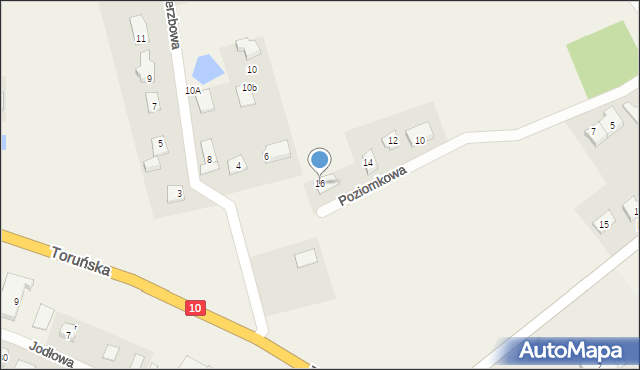 Brzozówka, Poziomkowa, 16, mapa Brzozówka