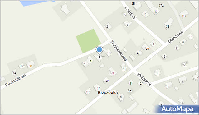 Brzozówka, Poziomkowa, 3, mapa Brzozówka