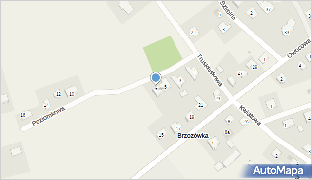 Brzozówka, Poziomkowa, 7, mapa Brzozówka