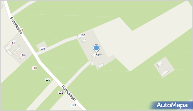Budy-Grzybek, Potockiego, 109, mapa Budy-Grzybek