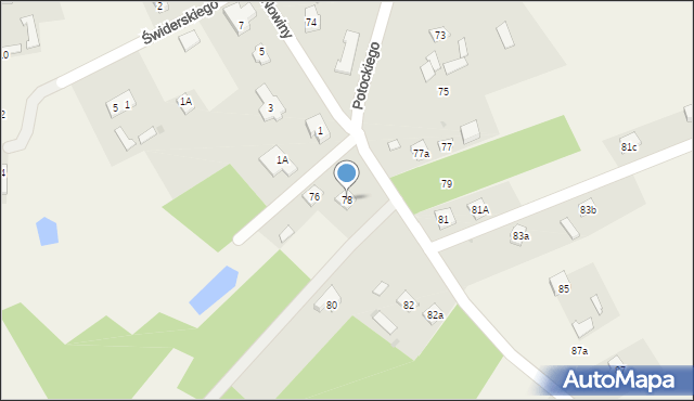 Budy-Grzybek, Potockiego, 78, mapa Budy-Grzybek