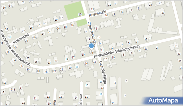 Buk, Powstańców Wielkopolskich, 13, mapa Buk