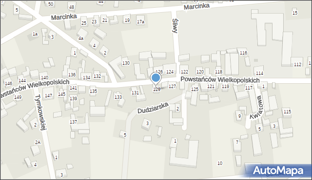 Bukówiec Górny, Powstańców Wielkopolskich, 129, mapa Bukówiec Górny