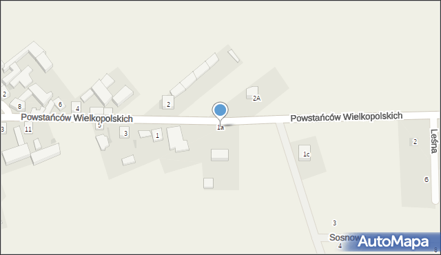 Bukówiec Górny, Powstańców Wielkopolskich, 1a, mapa Bukówiec Górny