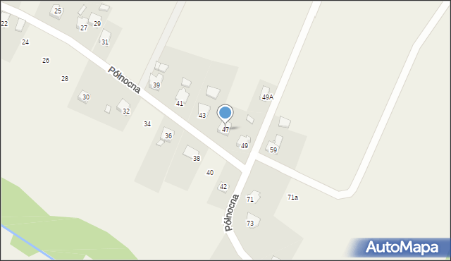 Bulowice, Północna, 47, mapa Bulowice