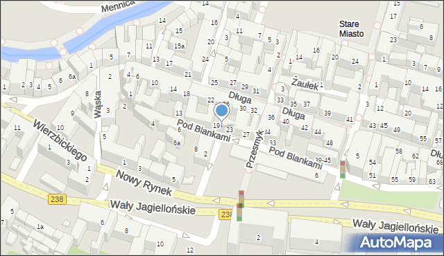 Bydgoszcz, Pod Blankami, 21, mapa Bydgoszczy