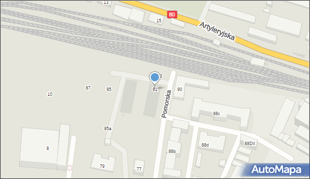 Bydgoszcz, Pomorska, 81, mapa Bydgoszczy
