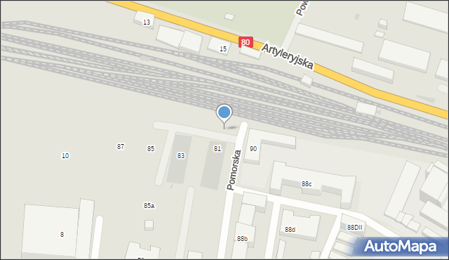 Bydgoszcz, Pomorska, 83, mapa Bydgoszczy