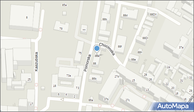 Bydgoszcz, Pomorska, 88a, mapa Bydgoszczy