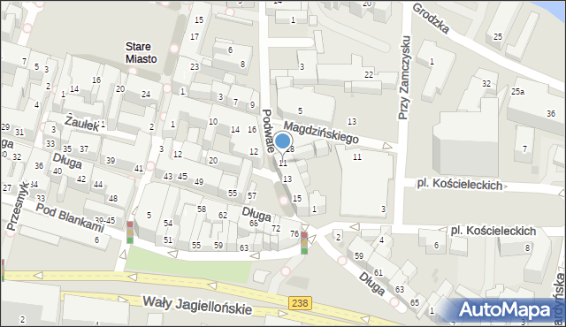 Bydgoszcz, Podwale, 11, mapa Bydgoszczy