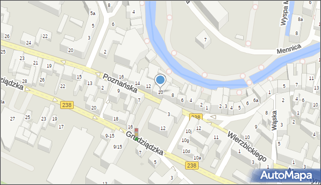 Bydgoszcz, Poznańska, 10, mapa Bydgoszczy