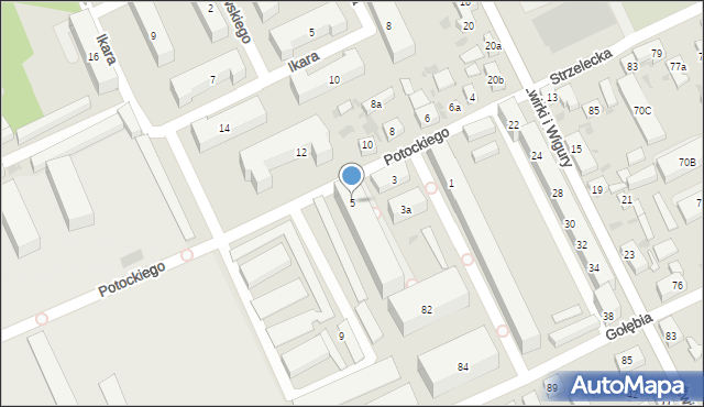 Bydgoszcz, Potockiego Bronisława, 5, mapa Bydgoszczy