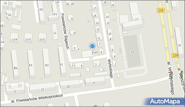 Bydgoszcz, Powstańców Śląskich, 2, mapa Bydgoszczy