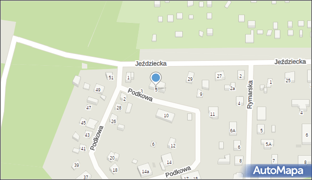 Bydgoszcz, Podkowa, 5, mapa Bydgoszczy