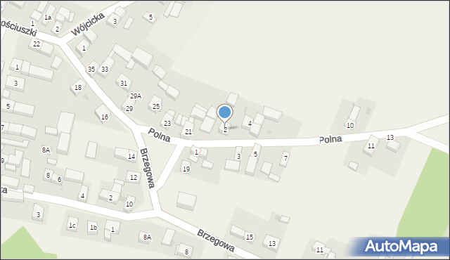 Bystrzyca, Polna, 2, mapa Bystrzyca