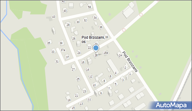 Bytom, Pod Brzozami, 18, mapa Bytomia