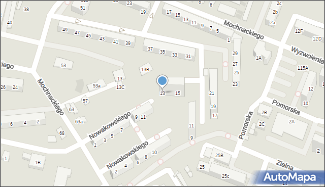 Bytom, Pomorska, 13, mapa Bytomia