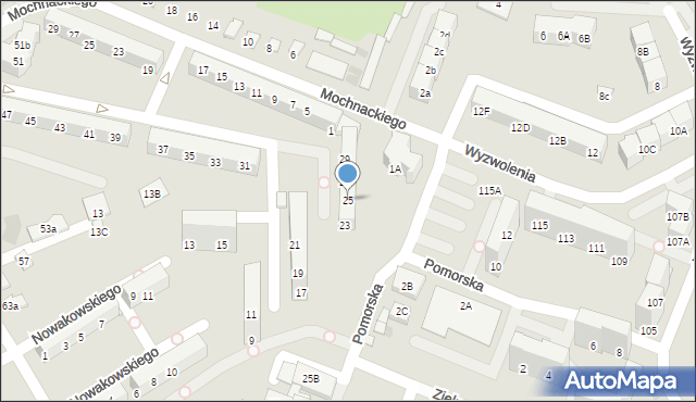 Bytom, Pomorska, 25, mapa Bytomia