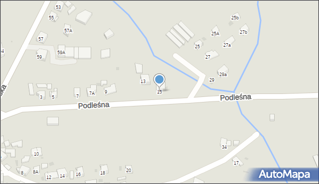 Bytom, Podleśna, 15, mapa Bytomia