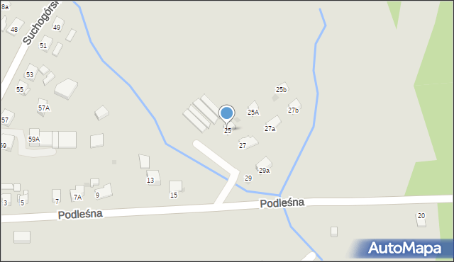 Bytom, Podleśna, 25, mapa Bytomia