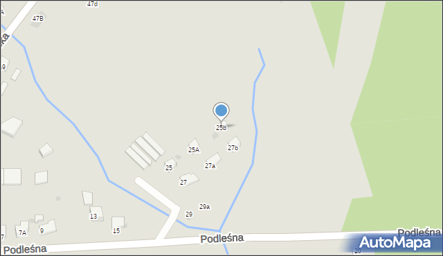 Bytom, Podleśna, 25b, mapa Bytomia