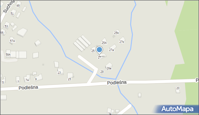 Bytom, Podleśna, 27, mapa Bytomia