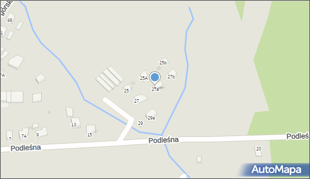 Bytom, Podleśna, 27a, mapa Bytomia