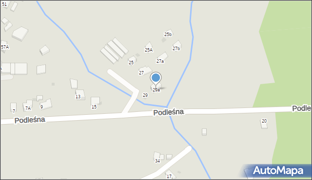 Bytom, Podleśna, 29a, mapa Bytomia