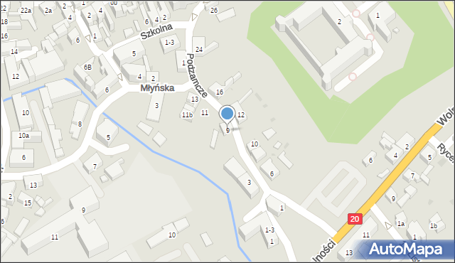 Bytów, Podzamcze, 9, mapa Bytów