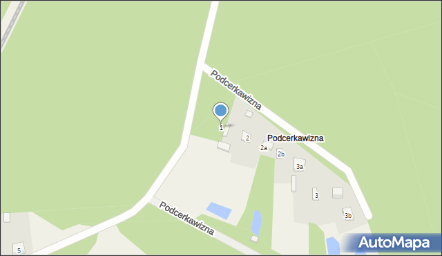 Cerkawizna, Podcerkawizna, 1, mapa Cerkawizna