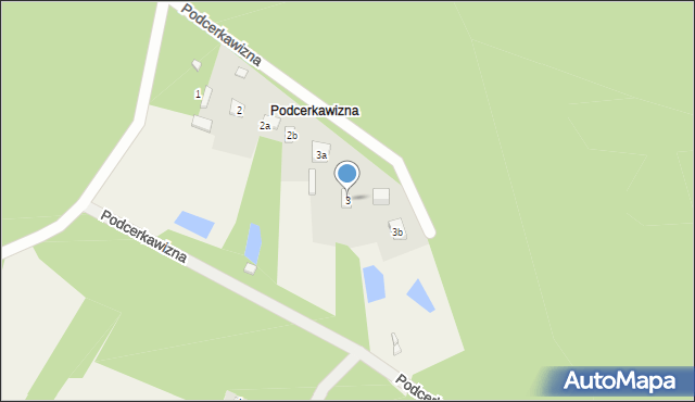 Cerkawizna, Podcerkawizna, 3, mapa Cerkawizna