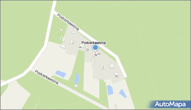 Cerkawizna, Podcerkawizna, 3a, mapa Cerkawizna