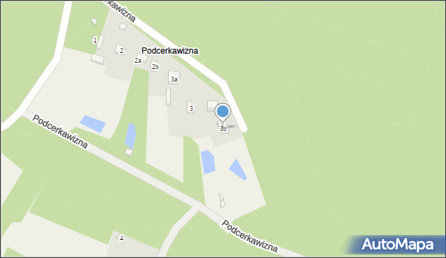 Cerkawizna, Podcerkawizna, 3b, mapa Cerkawizna