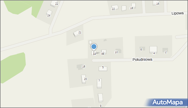 Chabsko, Poziomkowa, 14, mapa Chabsko