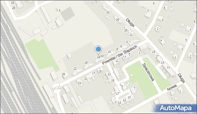 Chałupki, Powstańców Śląskich, 14, mapa Chałupki