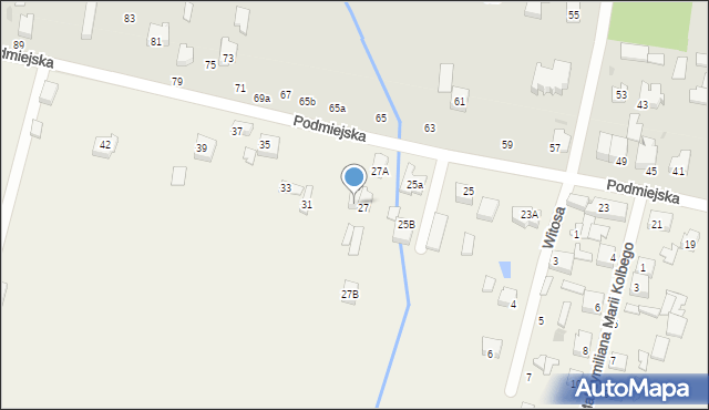 Chechło Pierwsze, Podmiejska, 29, mapa Chechło Pierwsze