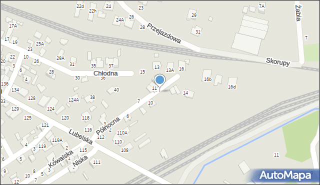 Chełm, Północna, 12, mapa Chełma