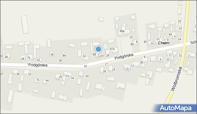 Chełm, Podgórska, 30, mapa Chełma